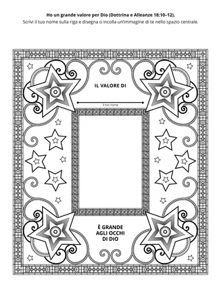 pagina delle attività per i bambini