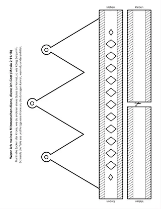 Seite mit der Aktivität: Wenn ich meinen Mitmenschen diene, diene ich Gott