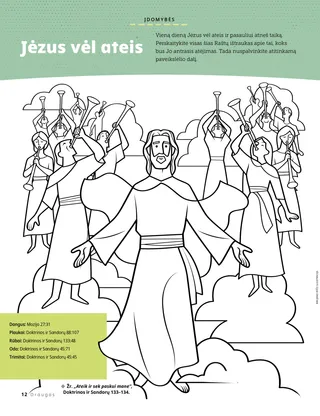 color-by-number picture of Jesus at the Second Coming