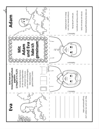 Seite mit der Aktivität: Wie Adam und Eva habe auch ich Entscheidungsfreiheit
