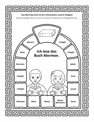 Seite mit der Aktivität: Das Buch Mormon ist der Schlussstein unserer Religion