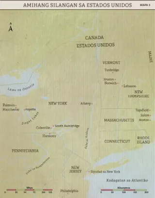 Mapa 3: Amihanang Silangang Estados Unidos