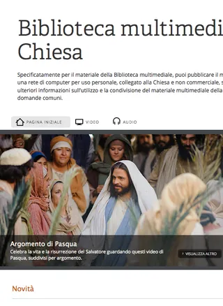 Pagina Web della Biblioteca multimediale