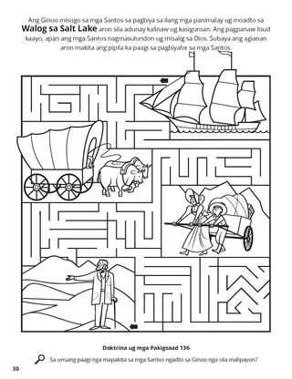 Journey to the Salt Lake Valley coloring page
