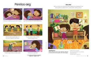 mom telling bedtime story to daughter