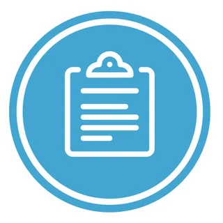 blue clipboard icon