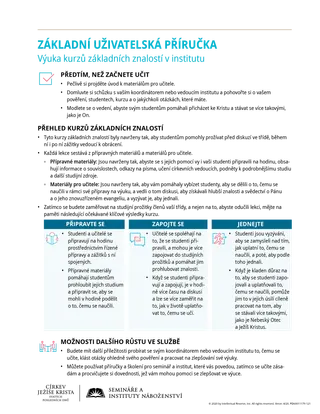 handout, ZÁKLADNÍ UŽIVATELSKÁ PŘÍRUČKA