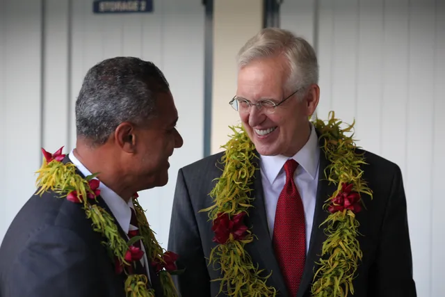 D. Todd Christofferson attends the Aleisa Stake's special conference in Upolu, Samoa in January 2016.