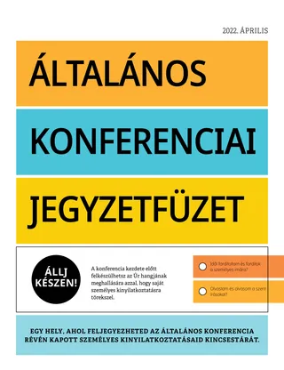 Általános konferenciai jegyzetfüzet