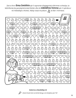 Emma Smith Gathered Hymns coloring page