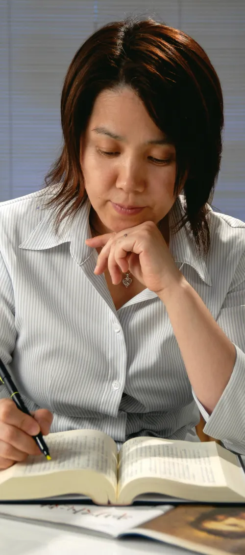 woman reading scriptures