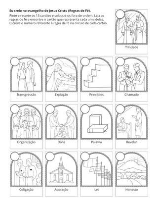 página de atividades: As Regras de Fé
