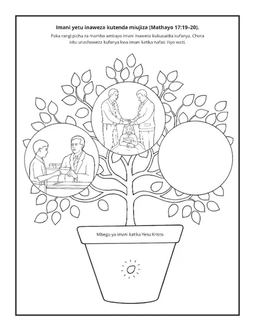 ukurasa wa shughuli: imani yetu inaweza kutenda miujiza