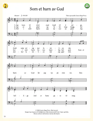 music, As a Child of God