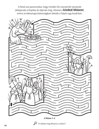 Baby Moses coloring page