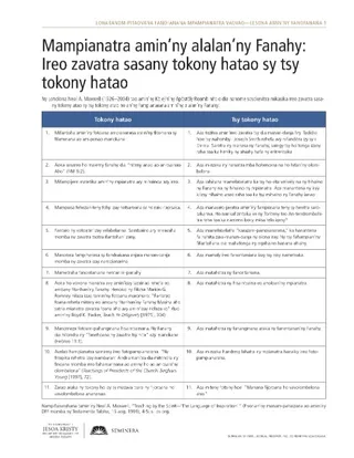 taratasy zaraina, Mampianatra amin’ny alalan’ny Fanahy: Ireo zavatra sasany tokony hatao sy tsy tokony hatao