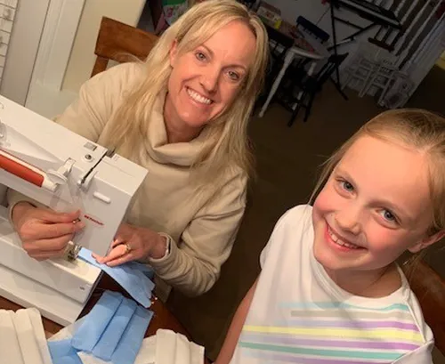 family sewing masks