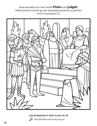 Jesus’s Trial before Pilate coloring page