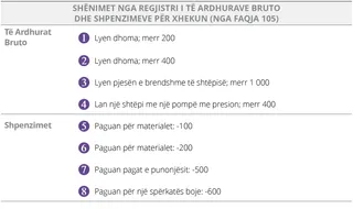 Hyrje nga Regjistri i të Ardhurave Bruto dhe Shpenzimeve të Xhekut