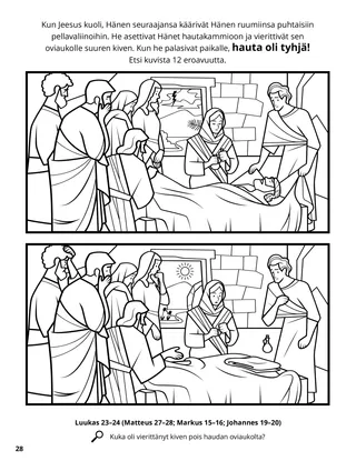 Jesus’s Burial coloring page