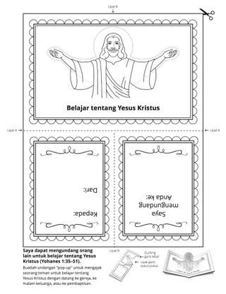 halaman kegiatan: belajar tentang Yesus Kristus
