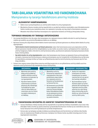 handout, TARI-DALANA VOAFINTINA HO FANOMBOHANA