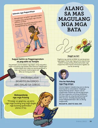 Page from the January 2022 Friend Magazine.