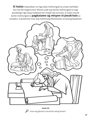 Isaiah’s Prophecies of Jesus Christ coloring page