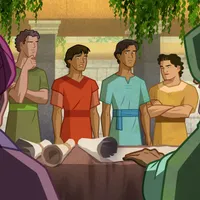 Illustration of Daniel and his friends being taken away captive to the land of Babylon.     Daniel and his friends were some of these young men. They were chosen to serve in the king’s court and become his wise men. Daniel 1:4–6