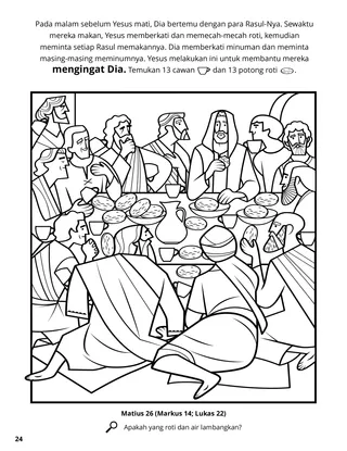 The Last Supper coloring page