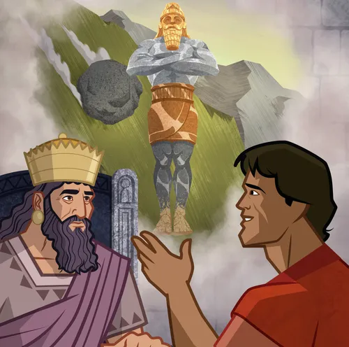illustration of Daniel interpreting King Nebuchadnezzar’s dream