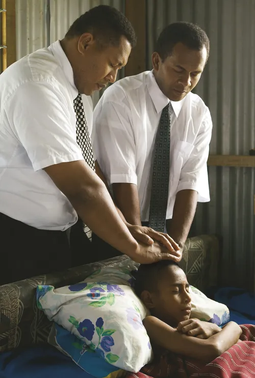 Administering a healing blessing