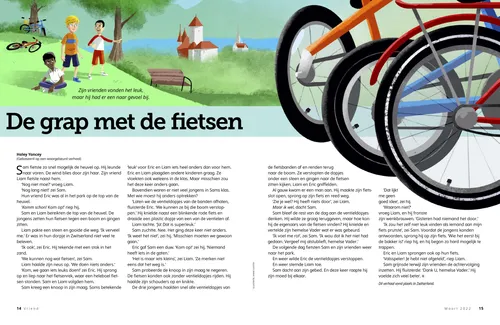 Verhaal over jongens die in een park fietsen (pdf)