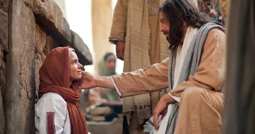 Christ comforting woman