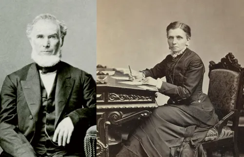 photographs of Orson Pratt and Emmeline Wells