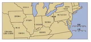 美國東北部的地圖