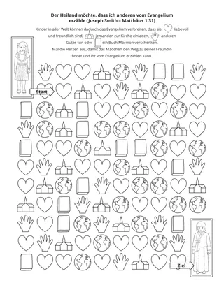 Seite mit der Aktivität: Der Heiland möchte, dass ich anderen vom Evangelium erzähle