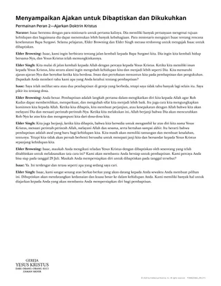 Menyampaikan Ajakan untuk Dibaptiskan dan Dikukuhkan