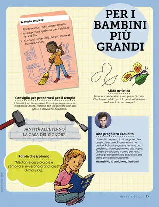 Page from the January 2022 Friend Magazine.