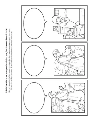 página de atividades: posso orar ao Pai Celestial