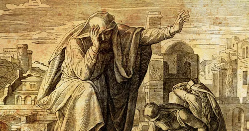 engraving of Jeremiah the prophet