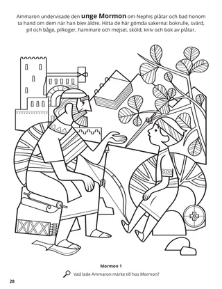 Ammaron Taught Mormon about the Sacred Records coloring page
