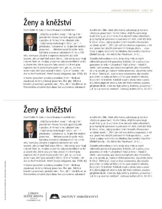 materiál na rozdání, Ženy a kněžství