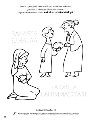 The Two Great Commandments coloring page