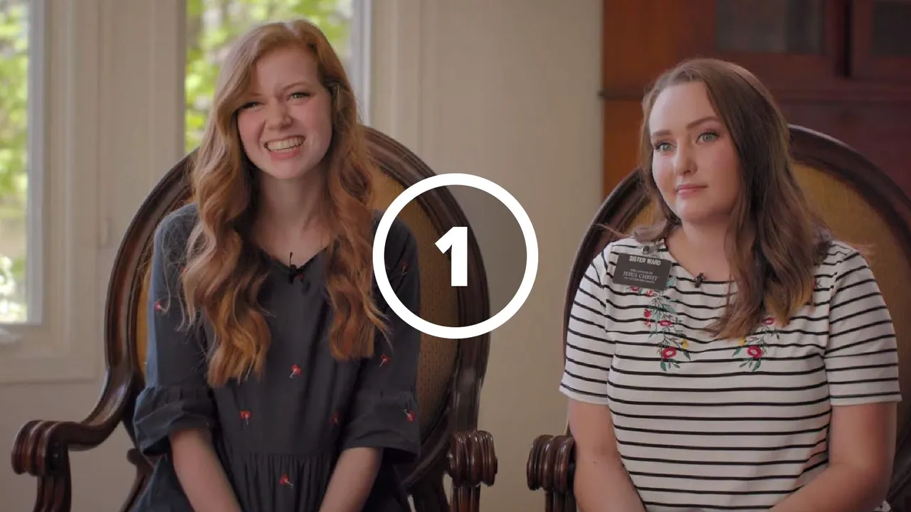 Missionaries getting to know the people they’re visiting