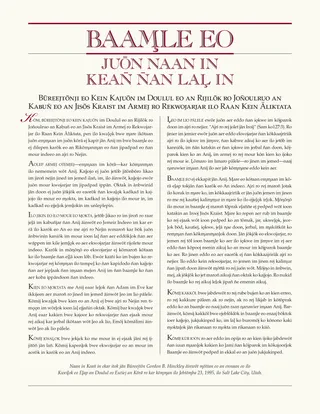 Baam̧le Eo: Juon Naan in Kean̄ n̄an Laļ in