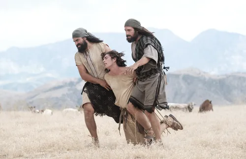 Book of Mormon video depiction of Laman and Lemuel dragging Nephi