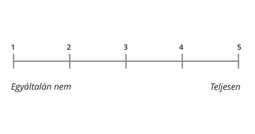 1-től 5-ig terjedő skála