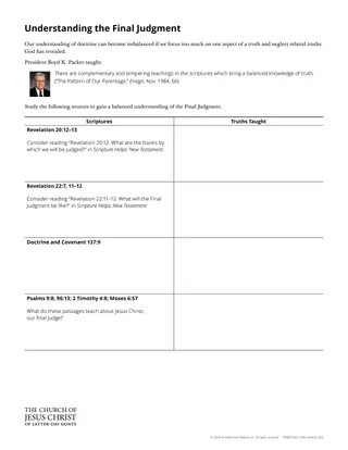 Understanding the Final Judgment handout