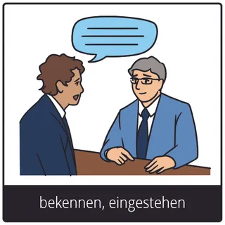 Symbol für Evangeliumsbegriff: bekennen, eingestehen